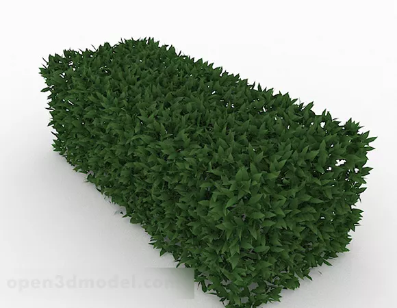 Lanceolate Leaf Shrub Square Shape 3d model Lanceolate Leaf Shrub Square Shape 3d model