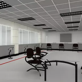 Bank Office Interior 3d model