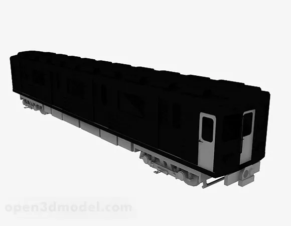 Black Train Carriage 3d model Black Train Carriage 3d model