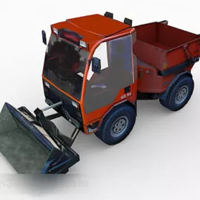 Brown Forklift 3d model