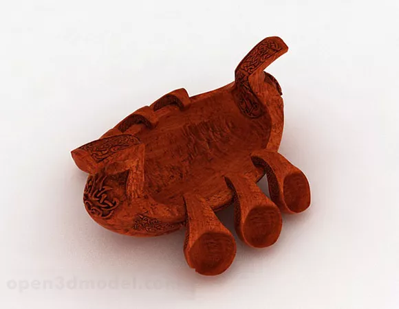 Brown Wooden Toy Furniture 3d model Brown Wooden Toy Furniture 3d model