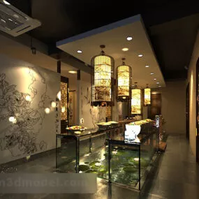 Chinese Exhibition Hall Interior 3d model