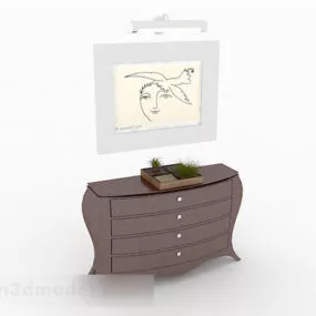 Gray Hall Cabinet 3d model