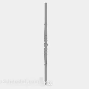 Gray Thin Pillars 3d model