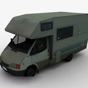 Green Convenience Van Car 3d model