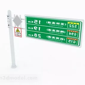 Highway Road Signs 3d model