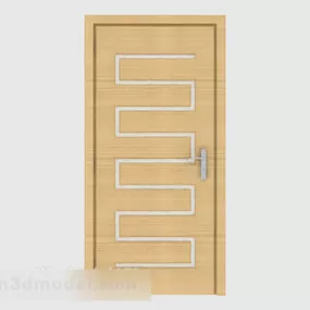 Home Solid Wood Door Structure 3d model
