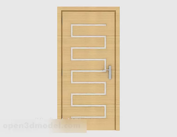 Home Solid Wood Door Structure Free 3d Model - .Max - Open3dModel