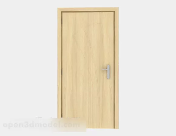 Of Home Solid Wood Room Door 3d model Of Home Solid Wood Room Door 3d model