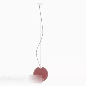 Red Chandelier Decoration 3d model