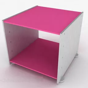 Design Of Red Minimalist Cabinet 3d model