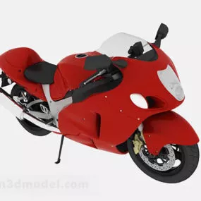Red Sport Motorcycle 3d model