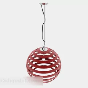 Red Stylish Chandelier 3d model