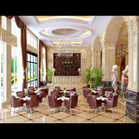 Sales Center Lobby Interior 3d model
