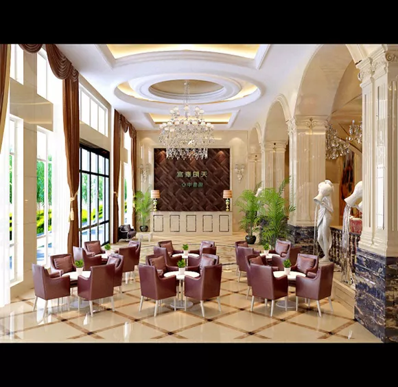 Elevator Lobby Interior Luxurious Architecture 3d model
