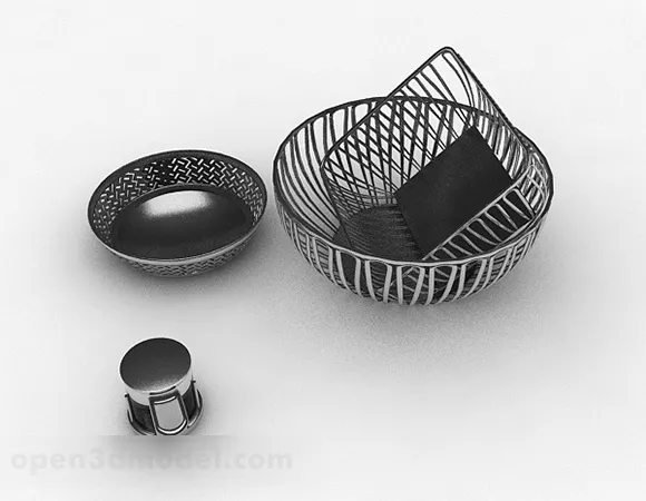 Kitchenware Tableware Fruit Bow 3d model
