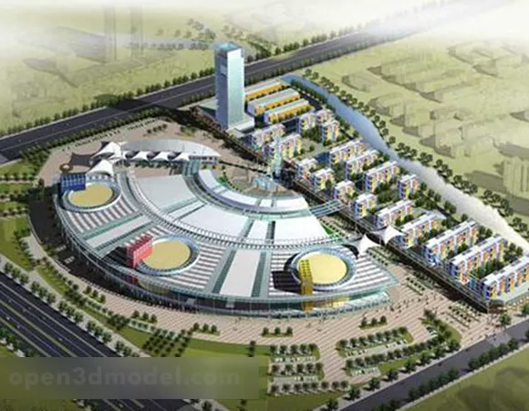 Three Dimensional City 3d model Three Dimensional City 3d model
