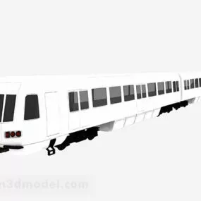 White Train Carriage 3d model