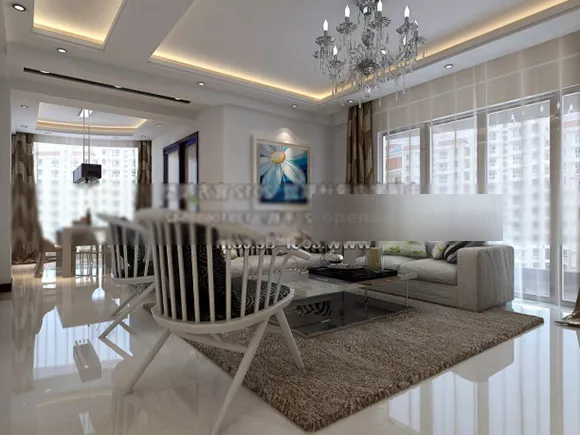 Villa Simple Style Living Room Interior 3d model Villa Simple Style Living Room Interior 3d model