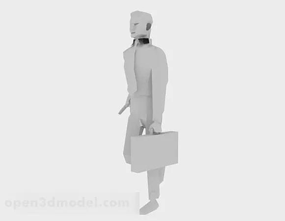 Man Character Jacket Basic Mesh 3d model