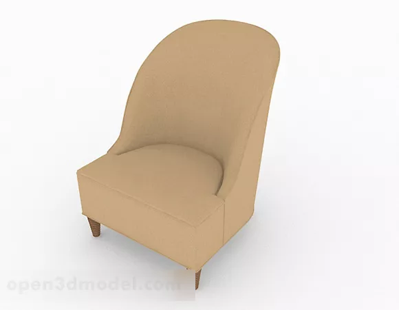 American Brown Simple Single Sofa 3d model American Brown Simple Single Sofa 3d model
