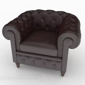 American Brown Single Sofa 3d model