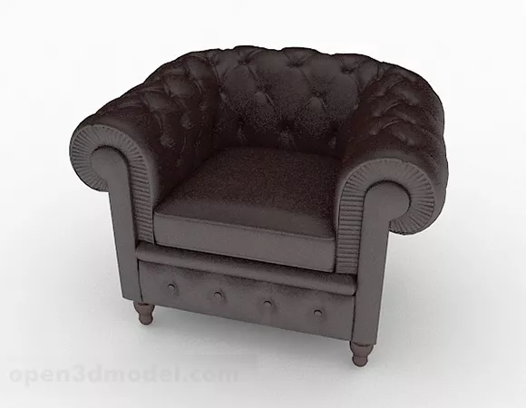 American Brown Single Sofa 3d model American Brown Single Sofa 3d model