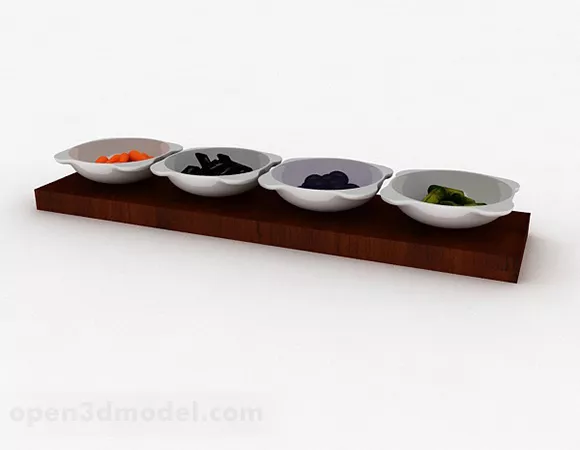Antipasto Disc Food 3d model Antipasto Disc Food 3d model