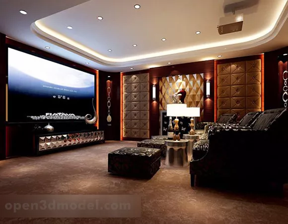 Audio And Video Entertainment Room 3d model Audio And Video Entertainment Room 3d model