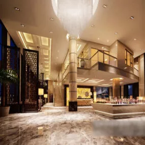 Bar Lobby Chandelier 3d model