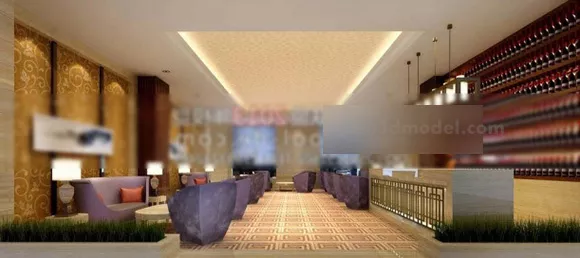 Bar Lobby Service Desk Interior 3d model Bar Lobby Service Desk Interior 3d model