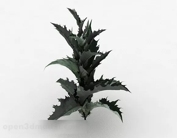 Garden Barbed Leaf Plant 3d model Garden Barbed Leaf Plant 3d model