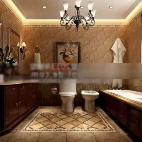 Bathroom Classic Style Interior 3d model