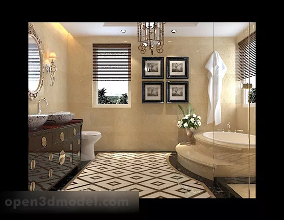 Design Home Bathroom Interior 3d model Design Home Bathroom Interior 3d model