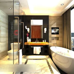 Bathroom Bathtub Interior 3d model