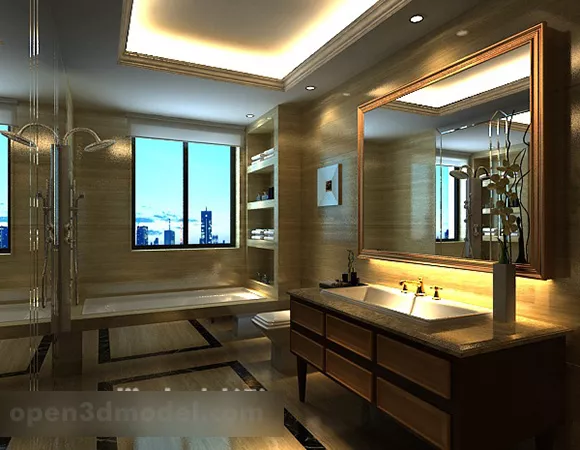 Bathroom Ceiling Interior 3d model Bathroom Ceiling Interior 3d model