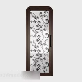 Bathroom Door Pattern Decoration 3d model