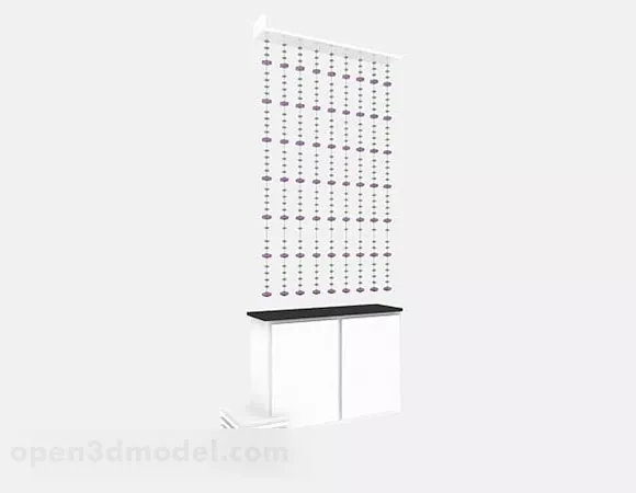 Carved Golden Partition Screen 3d model