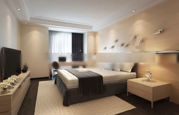 Transitional Style Bedroom Design Interior 3d model Transitional Style Bedroom Design Interior 3d model