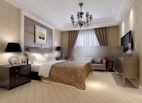 Hotel Bedroom Interior V3 3d model Hotel Bedroom Interior V3 3d model
