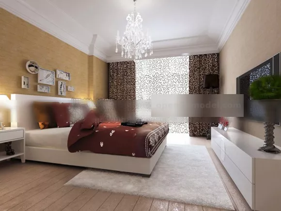 Bedroom Modern Decor Interior V1 3d model Bedroom Modern Decor Interior V1 3d model