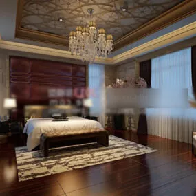 Bedroom Chandelier Interior V3 3d model