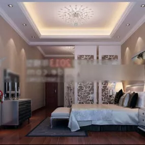 Bedroom Simple Design Interior 3d model