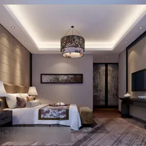 Modern Design Bedroom Interior 3d model