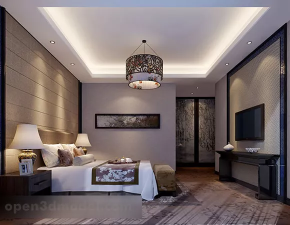 Modern Design Bedroom Interior 3d model Modern Design Bedroom Interior 3d model