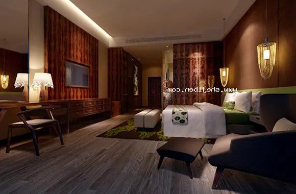 Dark Style Bedroom Interior 3d model Dark Style Bedroom Interior 3d model