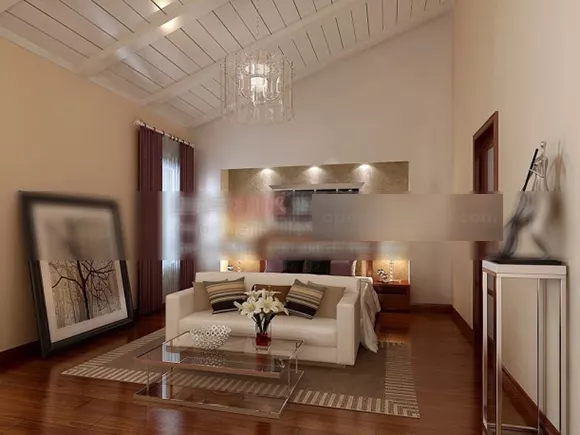 Bedroom On Loft Interior 3d model Bedroom On Loft Interior 3d model