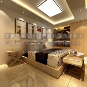 Home Villa Bedroom Interior 3d model