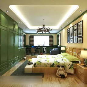 Bedroom Ceiling Interior 3d model