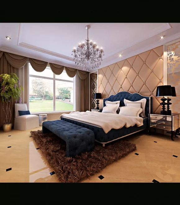 Bedroom Chandelier Interior 3d model Bedroom Chandelier Interior 3d model